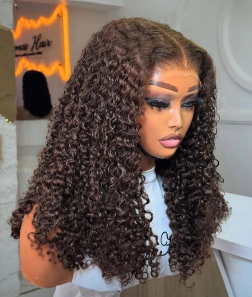 Chocolate Curly Lace Front
