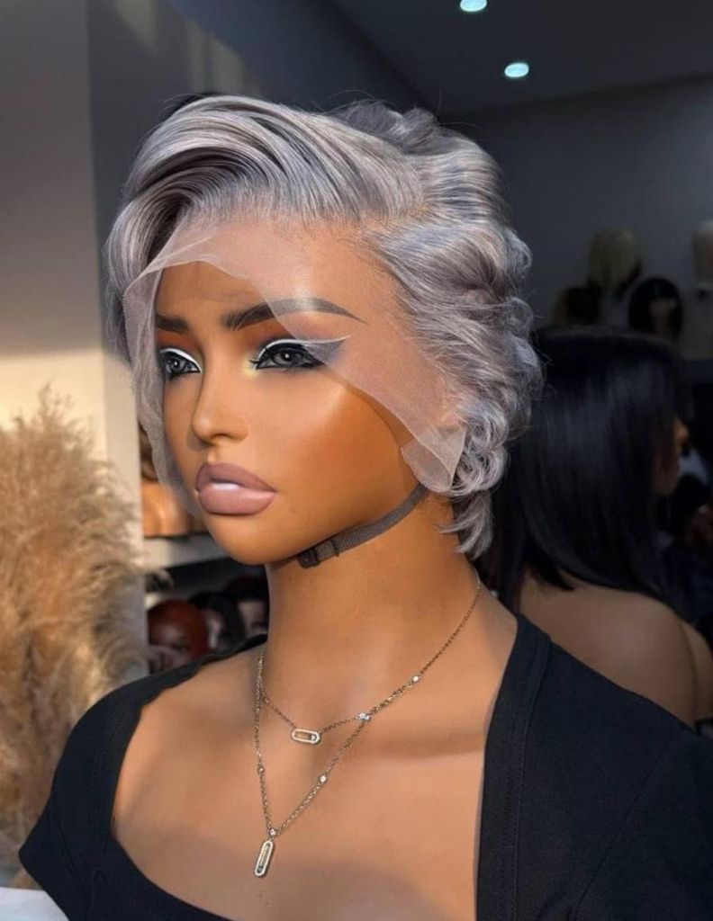 Silver Pixie Cut